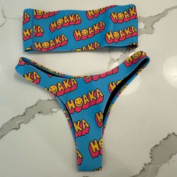 HOAKA X PONY Neoprene bikini bandeau top - Picture 1 of 6